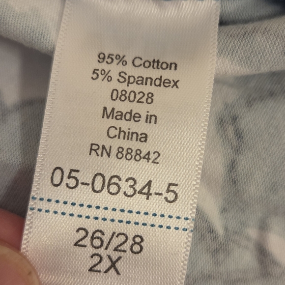 Woman Within 2X 26/28 Cotton Stretch Knit Tiered Maxi Dress Floral Sleeveless - Picture 8 of 9